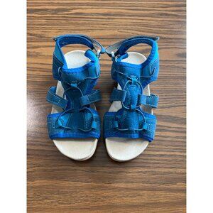 Blue Velcro sandals U.S. size 4.5, EU size 35